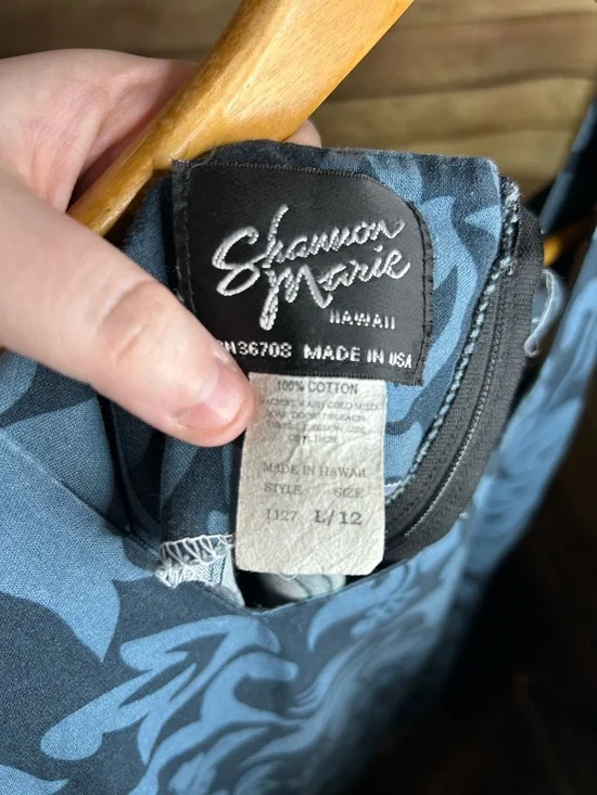 Shannon Marie Vintage Surfer Hawaiian Print Dress Women’s Size Large (12) - Picture 6 of 6